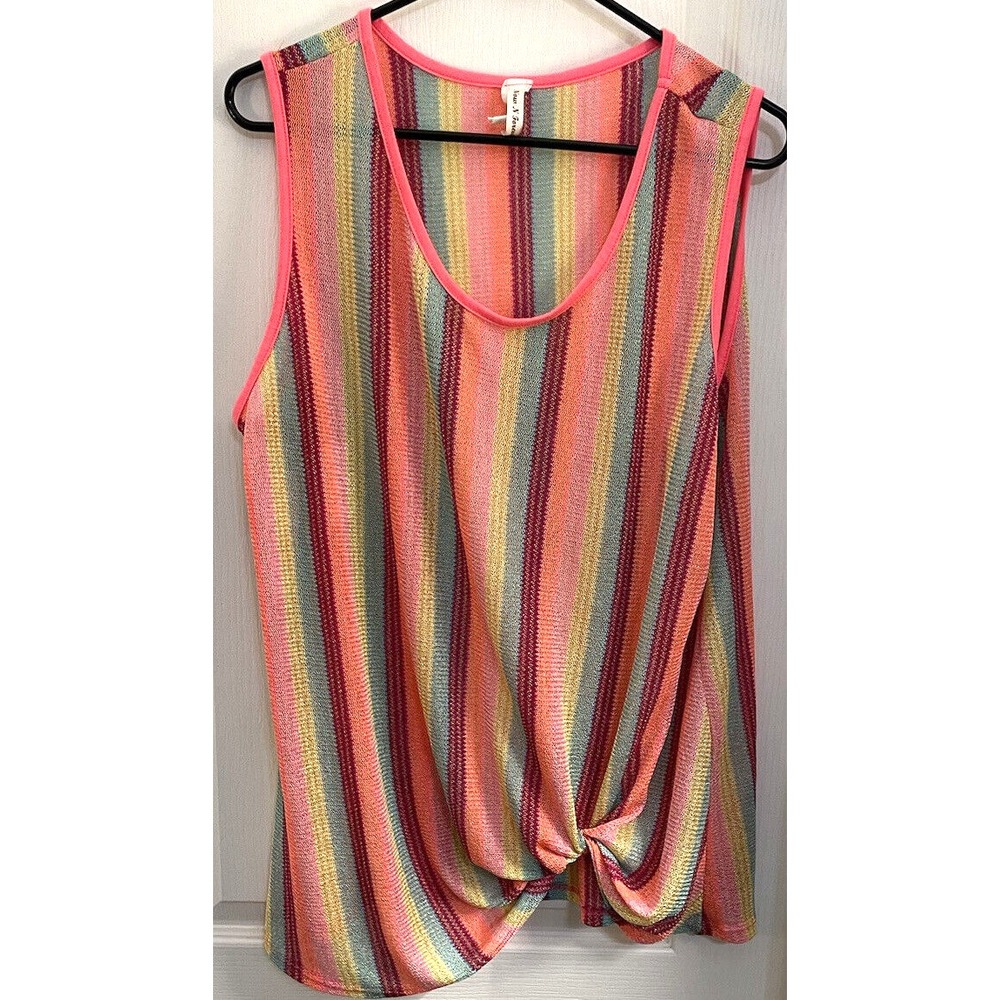 Now N Forever Colorful Sleeveless Top Size 2X